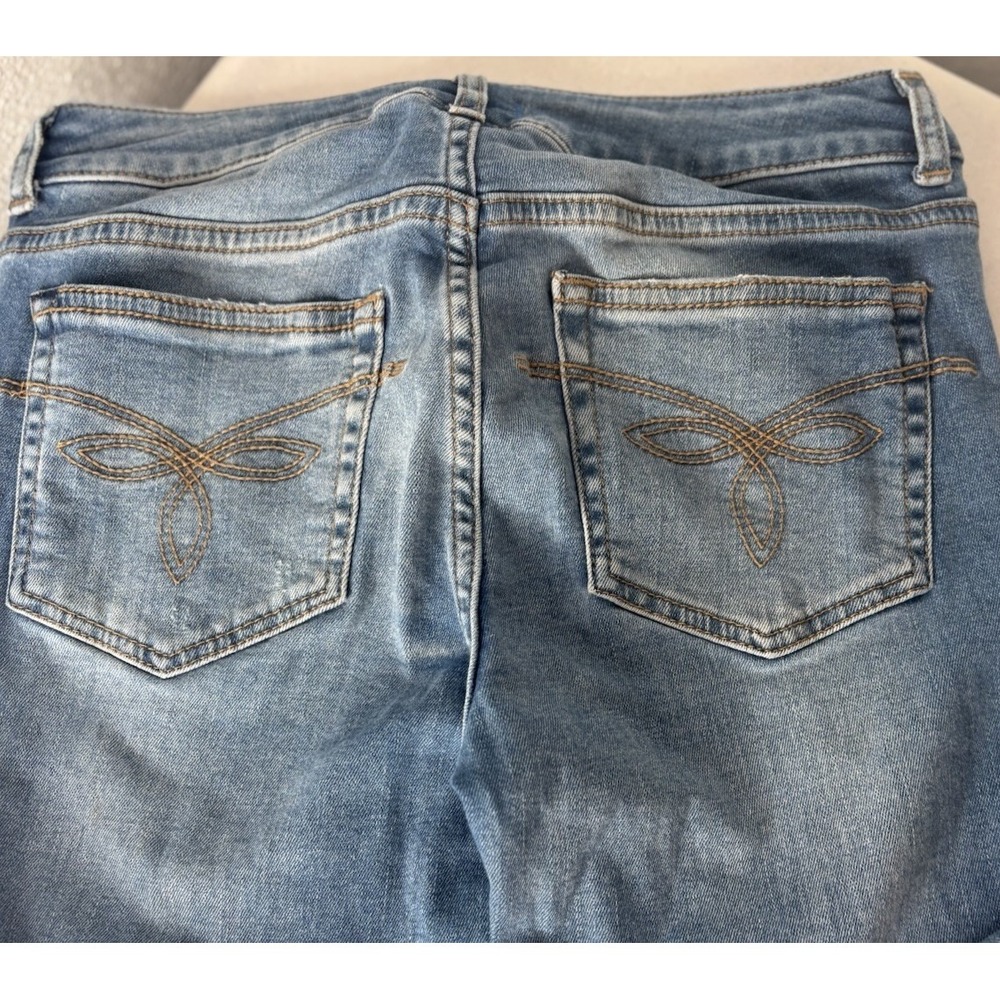 TED BAKER Skinny Blue Jeans Stretch Women's Size 26W/30L Distressed‎
